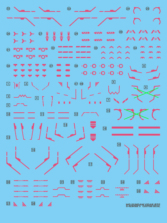 G-Rework Decals - MG Gundam Vidar [CD-M224]