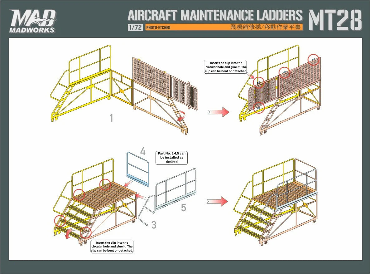 Madworks 1/72 Maintenance Ladder 3 MT-28