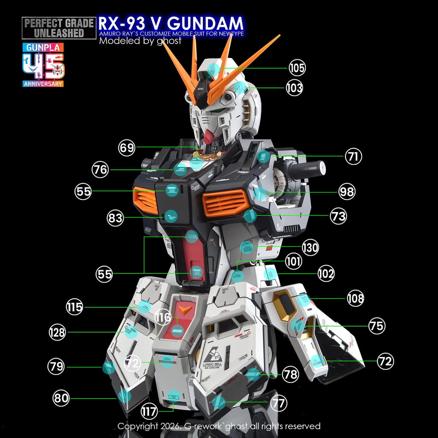 G-Rework Decals - PG Unleashed Nu Gundam [CD-P20]