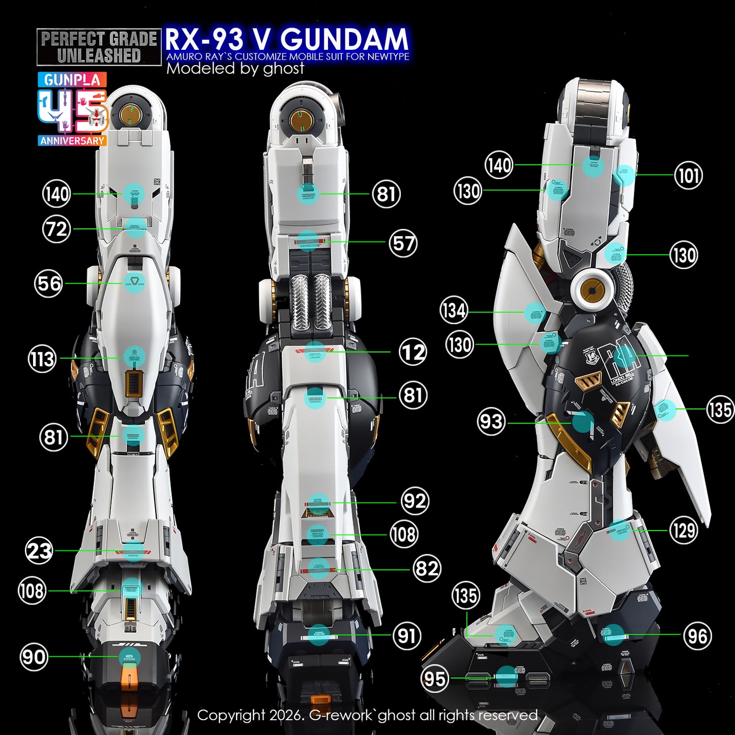 G-Rework Decals - PG Unleashed Nu Gundam [CD-P20]