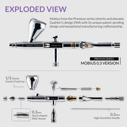 Gaahleri Premium Series GHPM-Mobius 0.3mm Airbrush
