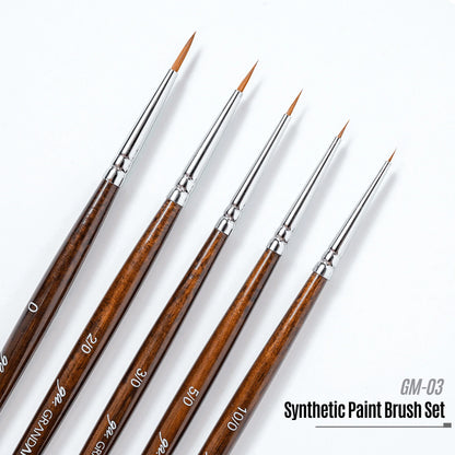 Madworks x Grandarts ProModel Synthetic Paint Brush Set - Pointed (0, 2/0, 3/0, 5/0, 10/0)