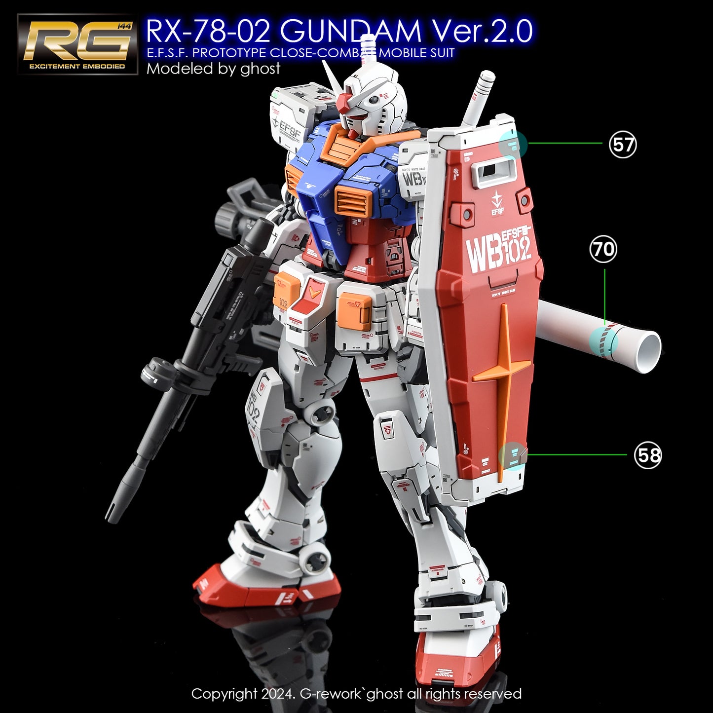 G-Rework Decals - RG RX-78-2 Ver 2.0 [CD-RG40]