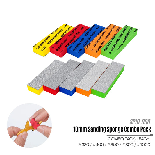 Madworks SP10-000 Sanding Sponge Combo Pack Standard 10mm