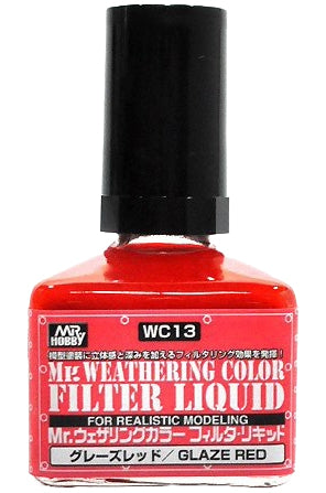 Mr.Hobby Mr Weathering Color Filter Liquid Glaze Red (40ml) WC-13