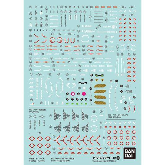 Gundam Decal No.138 RG God Gundam