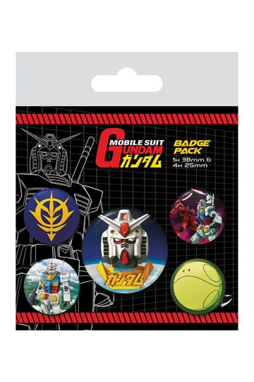 Mobile Suit Gundam Pin-Back Buttons 5-Pack Intergalactic