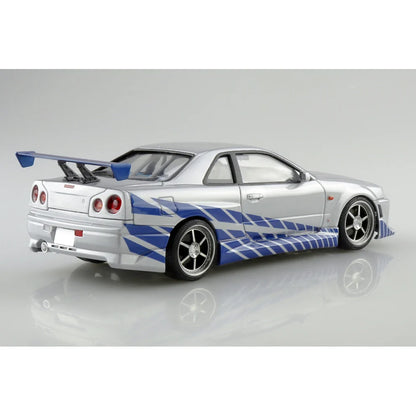 Aoshima 1/24 Fast & Furious Brian O'Conner's R34 Skyline GT-R