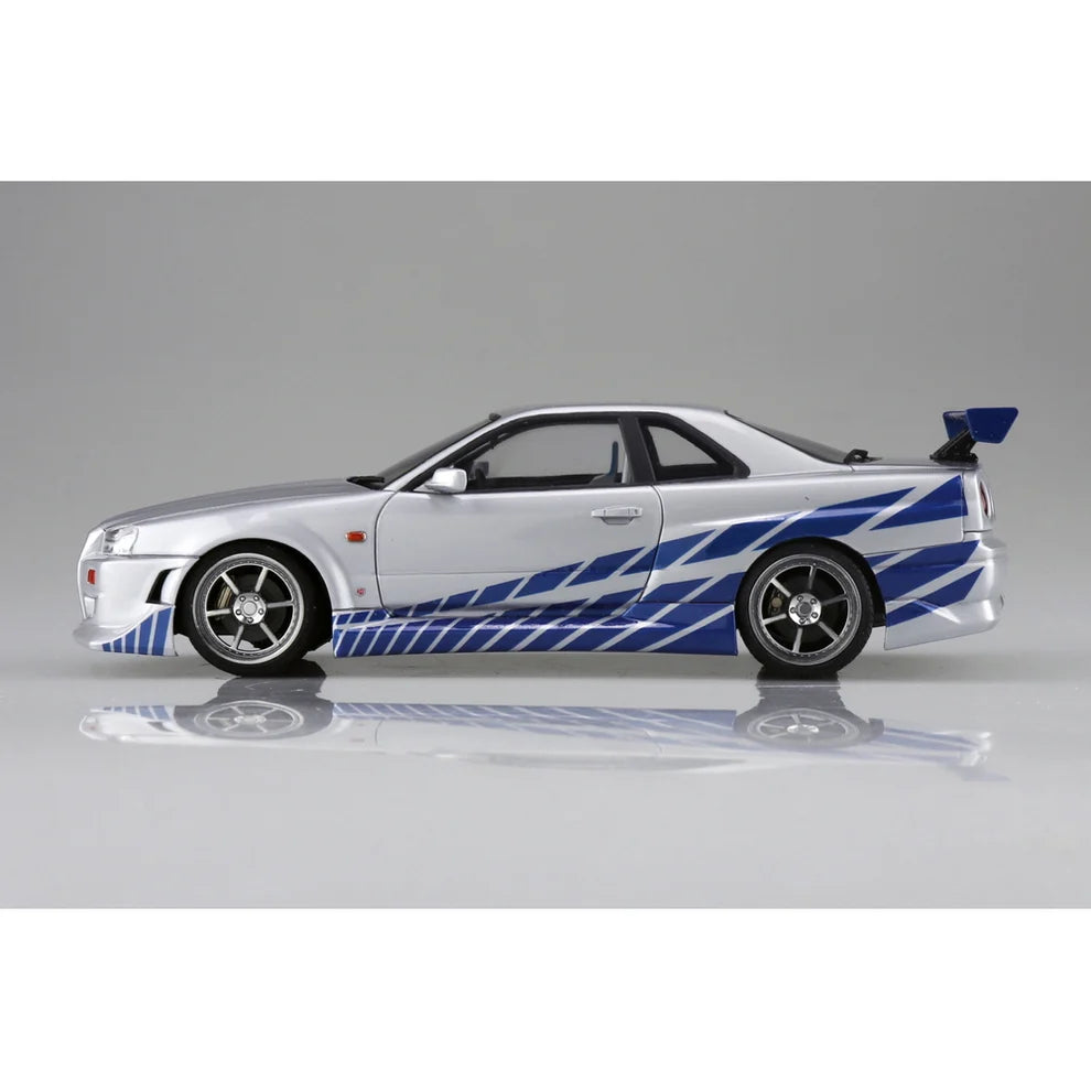 Aoshima 1/24 Fast & Furious Brian O'Conner's R34 Skyline GT-R