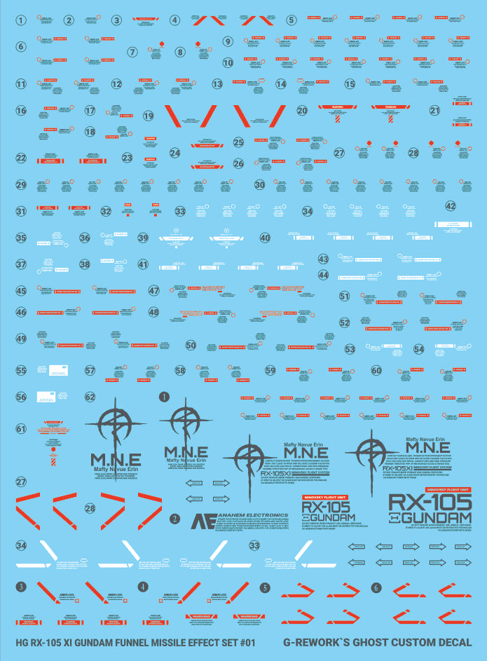 G-Rework Decals - HG RX-105 Xi Gundam [CD-H238]