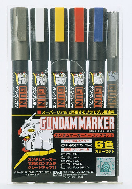 Mr Hobby Gundam Marker Basic 6 Color Set GMS105