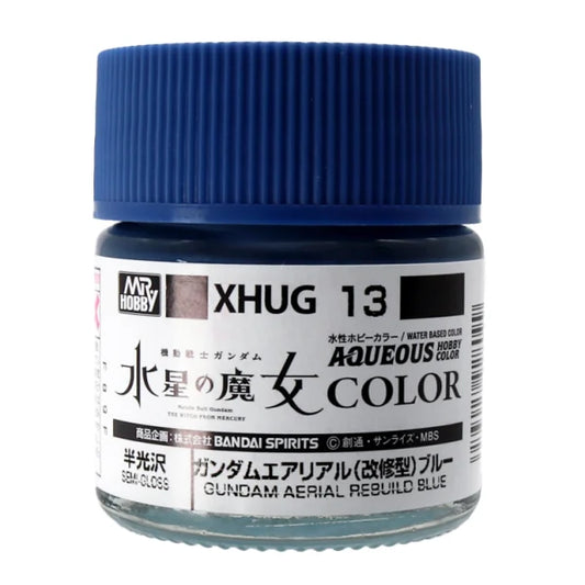 Mr Hobby Aqueous Gundam Color XHUG-13 Gundam Aerial Rebuild Blue