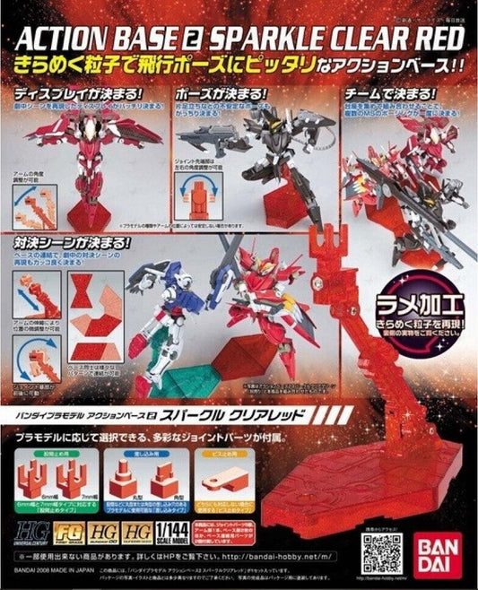 Action Base 2 Sparkle Clear Red